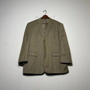 Gianfranco Ruffini Italy Wool Blazer Coat Jacket Men 48R Formal Silk Tan Prep